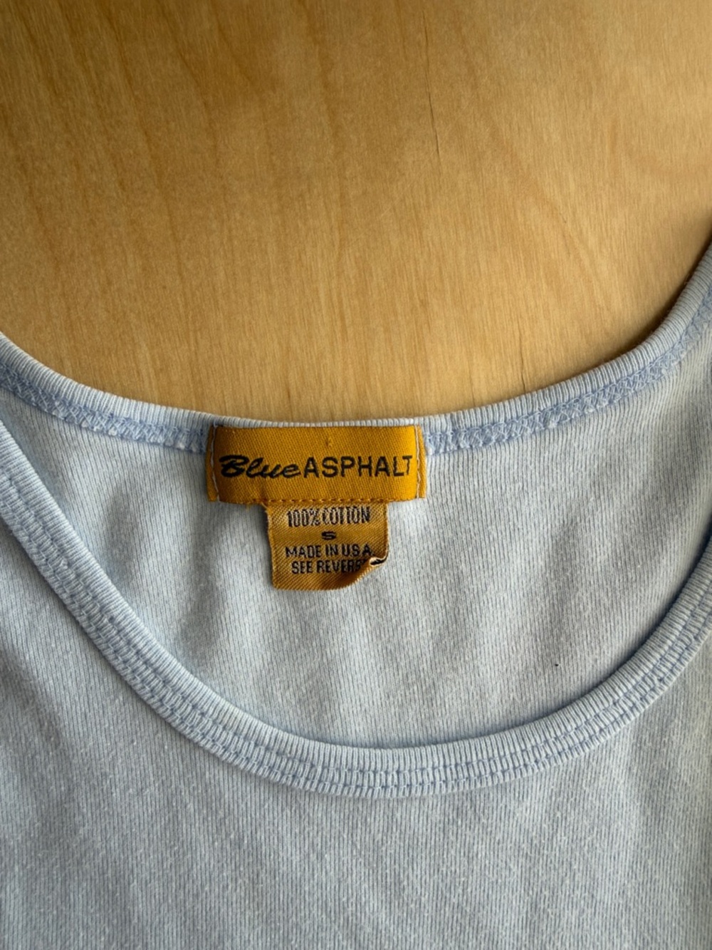 Y2K Blue Asphalt Baby Blue Cotton Tank Size Small - Picture 5 of 5